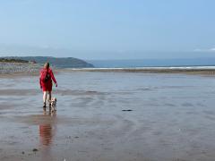 Views across Bideford Bay towards Clovelly